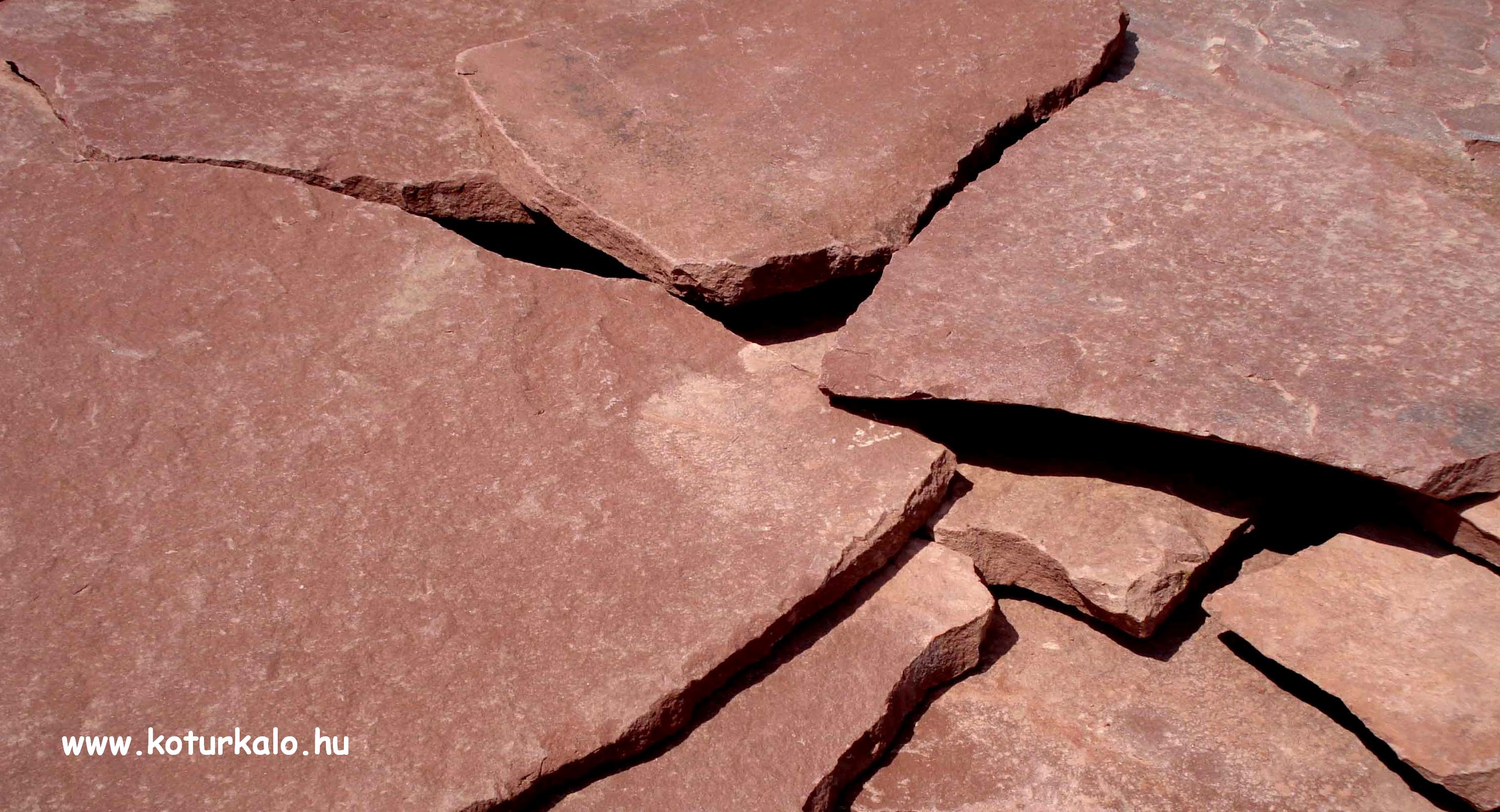 Vörös homokkő - szabálytalan - Kőturkáló