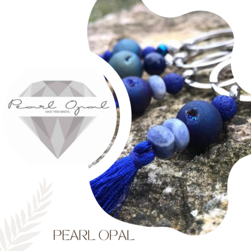 Pearl Opal ásvány kulcstartók