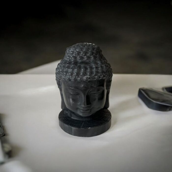 Obszidián Buddha fej